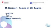thumbnail of medium M365 Video Hack 05: Basics 1 – Teams in MS Teams